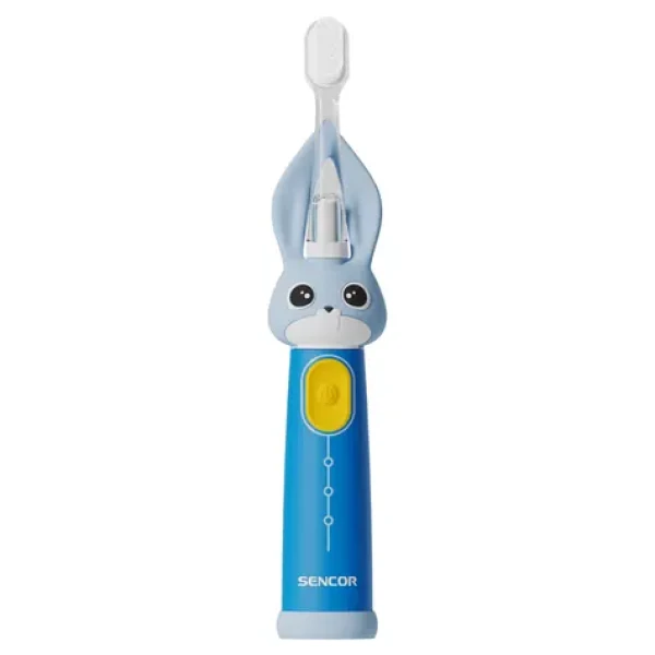 SENCOR SOC 0810BL modrá / Elektrický dětský zubní kartáček / 12.000 kmitů / IPX7 / 1x AAA (8590669352753)