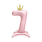Číslo stojící 82CM růžová s korunkou 07 (vzduch) - Albi