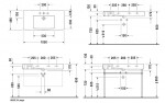 DURAVIT - Vero Umyvadlo 105x49 cm, s přepadem, s otvorem pro baterii, WonderGliss, bílá 03291000001