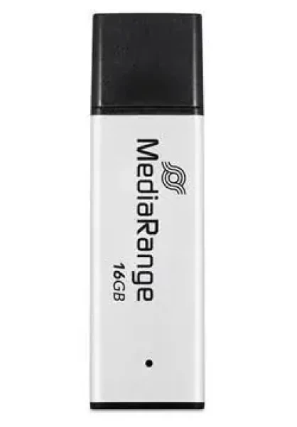MediaRange MR1899 stříbrná/černá / USB-Stick / 16 GB / USB-A 3.2 Gen 1 / Čtení 130 MB/s / Zápis 60 MB/s (MR1899)