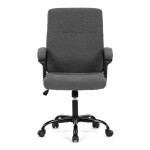 Kancelářské křeslo, šedá látka, kovový kříž