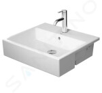 DURAVIT - Vero Air Umyvadlo polozápustné 550x470 mm, s přepadem, otvor pro baterii, bílá 0382550000