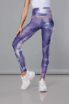Fialové legíny s motivem TIE DYE (YW88025) odstíny fialové S (36)