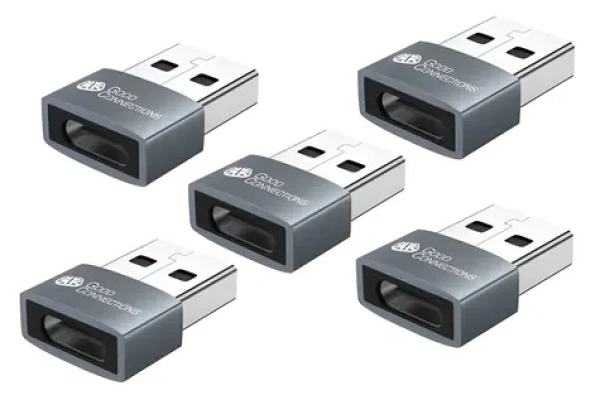 Good Connections USB-A - USB-C šedá / Adaptér / USB 2.0 / 5 ks v balení (USB-AD203-5)