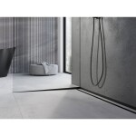 MEXEN - Line-B spádová lišta pro sklo 180 cm levá, černá 187004180L