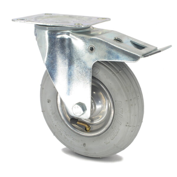 Feba Pojezdové kolečko bantamové ŠEDÉ O 200, otočné s brzdou 1720