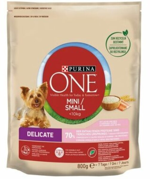 Purina ONE Mini Delicate Salmon rice 0,8 kg