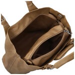 Trendy dámský koženkový set kabelek Catia, khaki