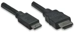 Manhattan miniHDMI kabel 1.8m černá / prodlužovací / stíněný (304955)