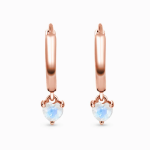 Royal Fashion náušnice 18k zlato Vermeil MOON-ED-11-ROSEGOLD