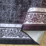 DumDekorace Elegantní černý koberec s ornamentálním okrajem Šířka: 160 cm | Délka: 220 cm