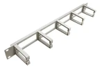 Value 19" vyvazovací panel 1U šedý / Vyvazovací panel / jednostranný, průchozí / 5x plastový třmen C (26.99.0325)