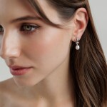 Stříbrné náušnice s bílou perlou Sofia - stříbro 925/1000, Stříbrná Bílá