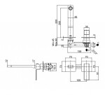 PAFFONI - Effe Umyvadlová baterie pod omítku s tělesem, 2-otvorová instalace, chrom EF105CR70
