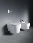 DURAVIT - ME by Starck Závěsné WC se sedátkem SoftClose, Rimless, s WonderGliss, bílá 45290900A11