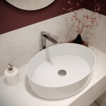 INVENA - Umyvadlo na desku ASTRI TREND 55 cm, oval CE-30-001-W