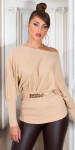 Sexy vypasovaný svetr 9295 - In Stylefashion UNI hnědá