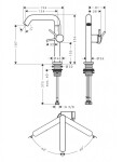 HANSGROHE - Tecturis S Umyvadlová baterie s výpustí Push-Open, CoolStart, EcoSmart, kartáčovaný bronz 73360140