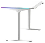 ULTRADESK QUEST bílá / Herní stůl / 140 x 70 cm / 72–120 cm / LED RGB osvětlení (UD-QST-FRWT/DTWT)