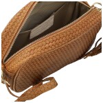 Módní dámská kožená crossbody kabelka Kalea, koňaková