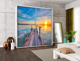 FRONTI Šatní skříň PENELOPA 205 Jezero 6963