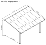 Rojaplast BRUCE F pergola - TRANSPARENTNÍ polykarbonát