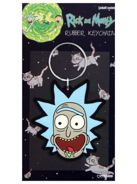Klíčenka gumová Rick and Morty/Rick crazy smile - Pyramid