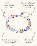 Royal Fashion pozlacený náramek Swarovski DBS0121-WG