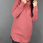 HOSH Pletený jednobarevný rolák CLAIRE Barva: Tyrkysová