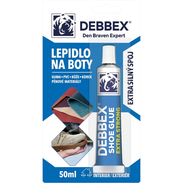 Kontaktní lepidlo na boty, chloroprenové, 50ml, DEBBEX