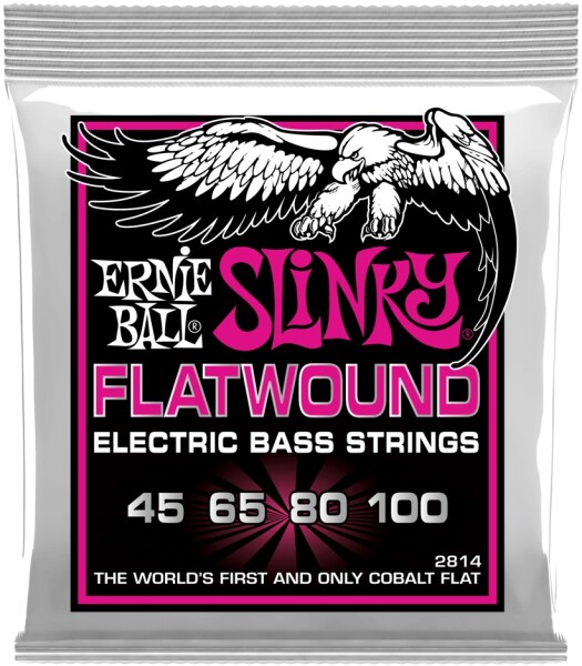 Ernie Ball 2814 Super Slinky Cobalt Flatwound Electric Bass 45-100