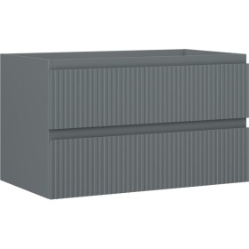 MEXEN/S - Rivel koupelnová skříňka pod umyvadlo 80, 2 zásuvky, reliéf , grafit mat 91A20-08047-2-BFF66