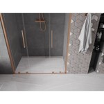 MEXEN/S - Velar L Duo posuvné sprchové dveře 160, transparent, měď kartáčovaná 871-160-003-02-65