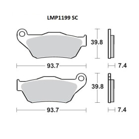 Brzdové destičky APracing Scooter Lmp437