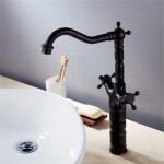REA - Umyvadlová Kuchyňská baterie Rustico Old Black REA-B5520