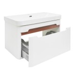 Koupelnová skříňka s umyvadlem SAT Fusion 77,5x43x45 cm bílá matná mat SATFUSION80WU SATFUSION80WU