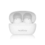 Niceboy Podsie 4 POP bílá / Bezdrátová sluchátka s mikrofonem / Bluetooth 5.3 / IPX4 / nabíjecí pouzdro (podsie-4-pop-white)