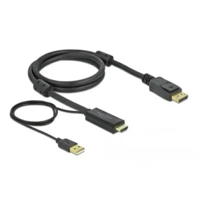 Delock Kabel HDMI - DisplayPort 1m černá / 4K / 30 Hz (85963)