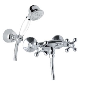 Mereo Sprchová nástěnná baterie, Retro Viktorie, 100 mm, s příslušenstvím, chrom CBL601A