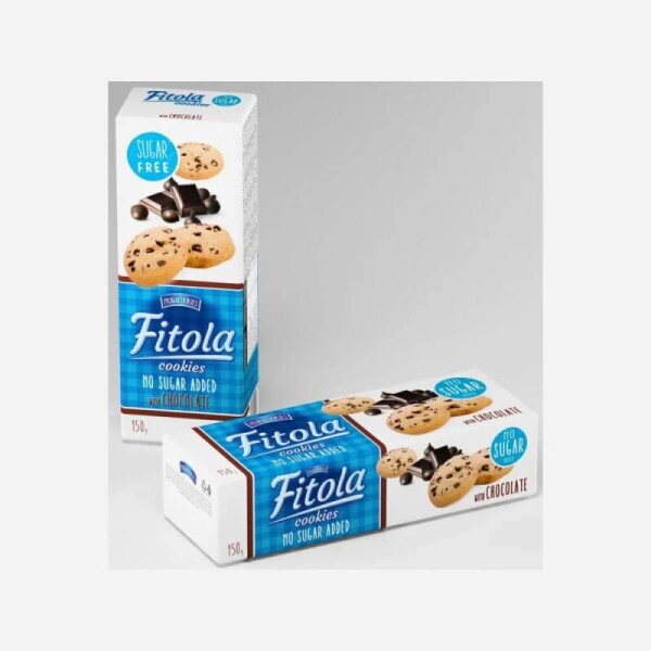 Fitola Křehké sušenky bez přidaného cukru s čokoládou 150 g