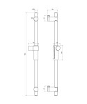 OMNIRES - Posuvný držák sprchy, 91 cm chrom /CR/ DR11CR