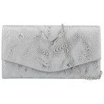 Módní dámské psaníčko Michelle Moon Ziara, stříbrné