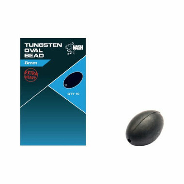 Nash Korálek Tungsten Oval Beads 8mm 10ks (T8709)