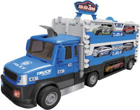 Policejní truck 2v1 se světlem a zvukem a 6 auty - Sparkys