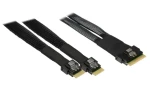 Inter-Tech kabel SFF-8654 8i - 2x SFF-8654 4i černý / Datový kabel / PCIe 4.0 / 24 Gb/s / 0,7 m (88885662)