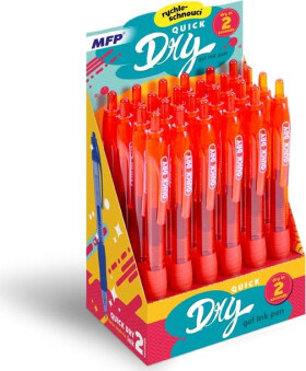 Gelové pero kus QUICK DRY - red, červená