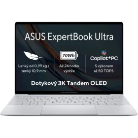ASUS ExpertBook Ultra B9406CAA šedá / 14" / 2880 × 1800 / Ultra 7 356H 1.9GHz / 32GB / 1TB SSD / Intel / W11P (B9406CAA-OLEDU7321SX)