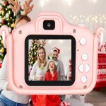 Iso Trade Digitální fotoaparát pro děti Kočička X5 růžový