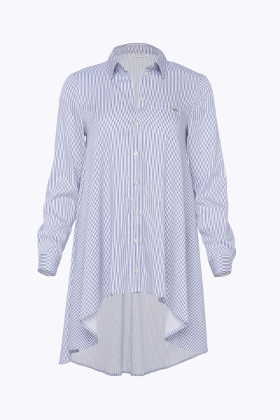 Košile Look Made With Love 504P Palmi Modrá/bílá XS/S