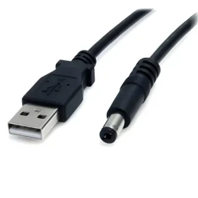 StarTech napájecí kabel USB na Barrel Type M černá / Napájecí kabel / 5 mm / 0,9 m (USB2TYPEM)